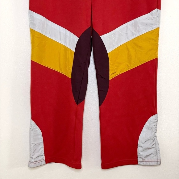 Free People Movement Flurry Pants Slim Flare Pull On Sweats Red Combo Medium - Picture 8 of 16